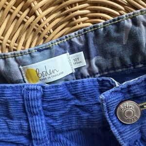 Mini Boden blue straight leg corduroy pants boys 10Y great condition
